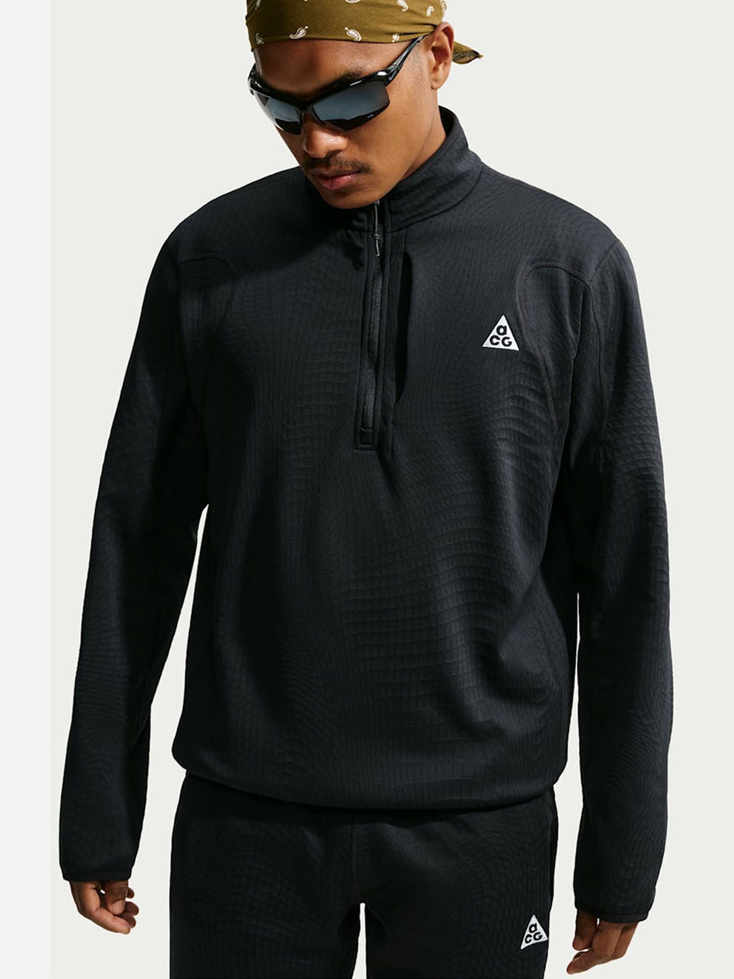 Мужской свитшот ACG Wolf Grid Therma-FIT 1/2-Zip Hiking Top Black Nike