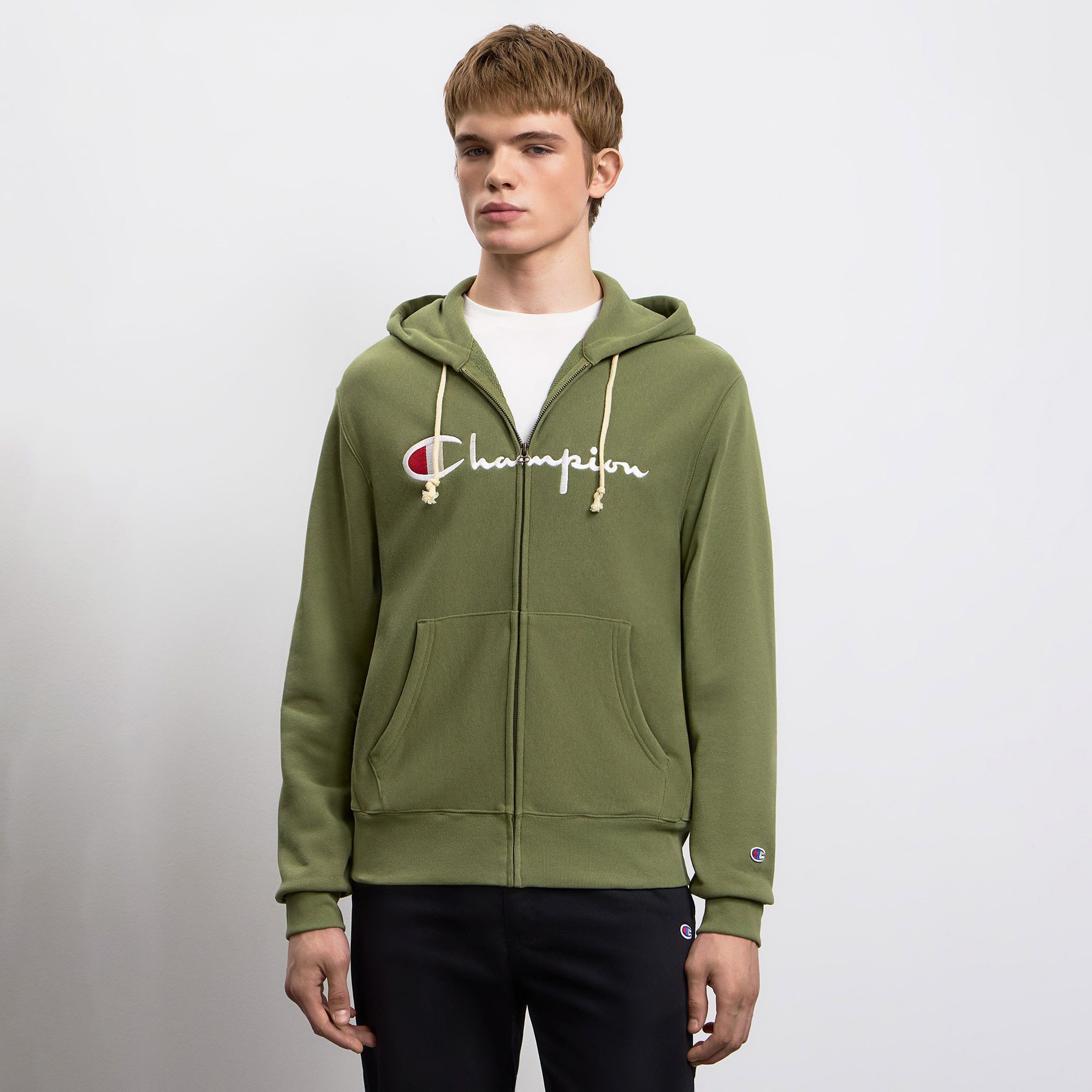 Мужская толстовка Reverse Weave Full Zip Hoodie Sweatshirt Champion