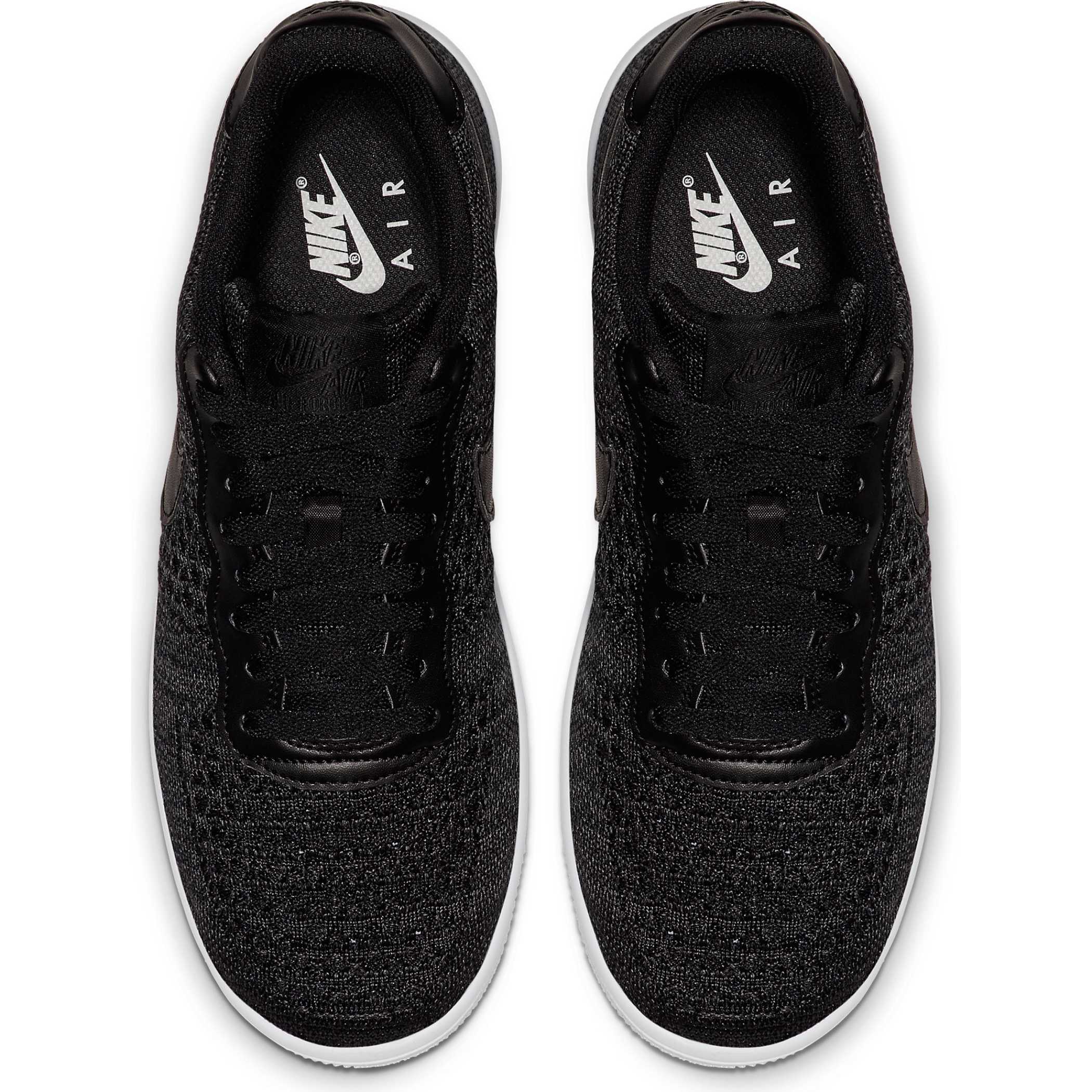 air force flyknit black and white