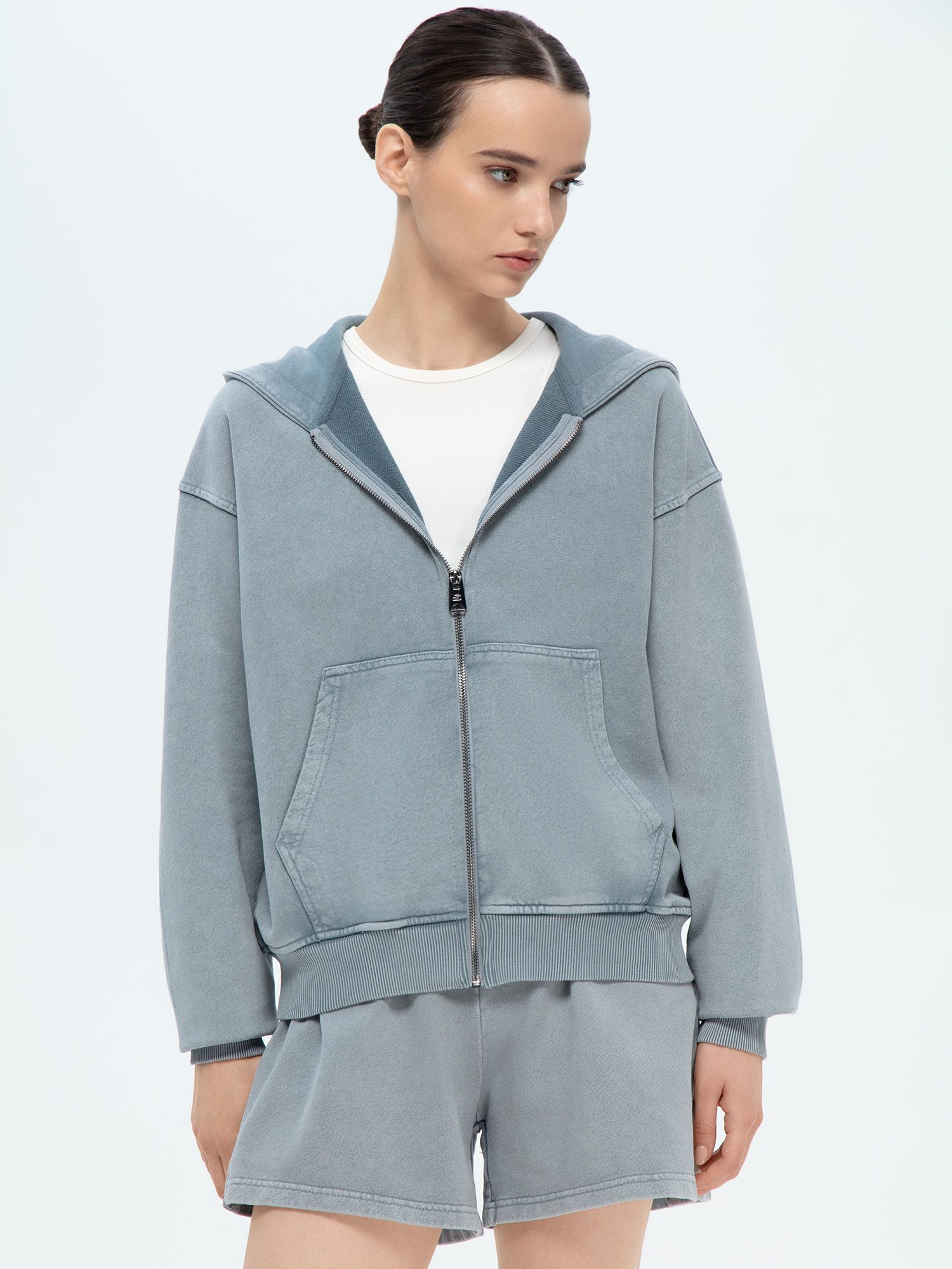 Женская толстовка STREETBEAT French Terry Full Zip Washed Hoodie