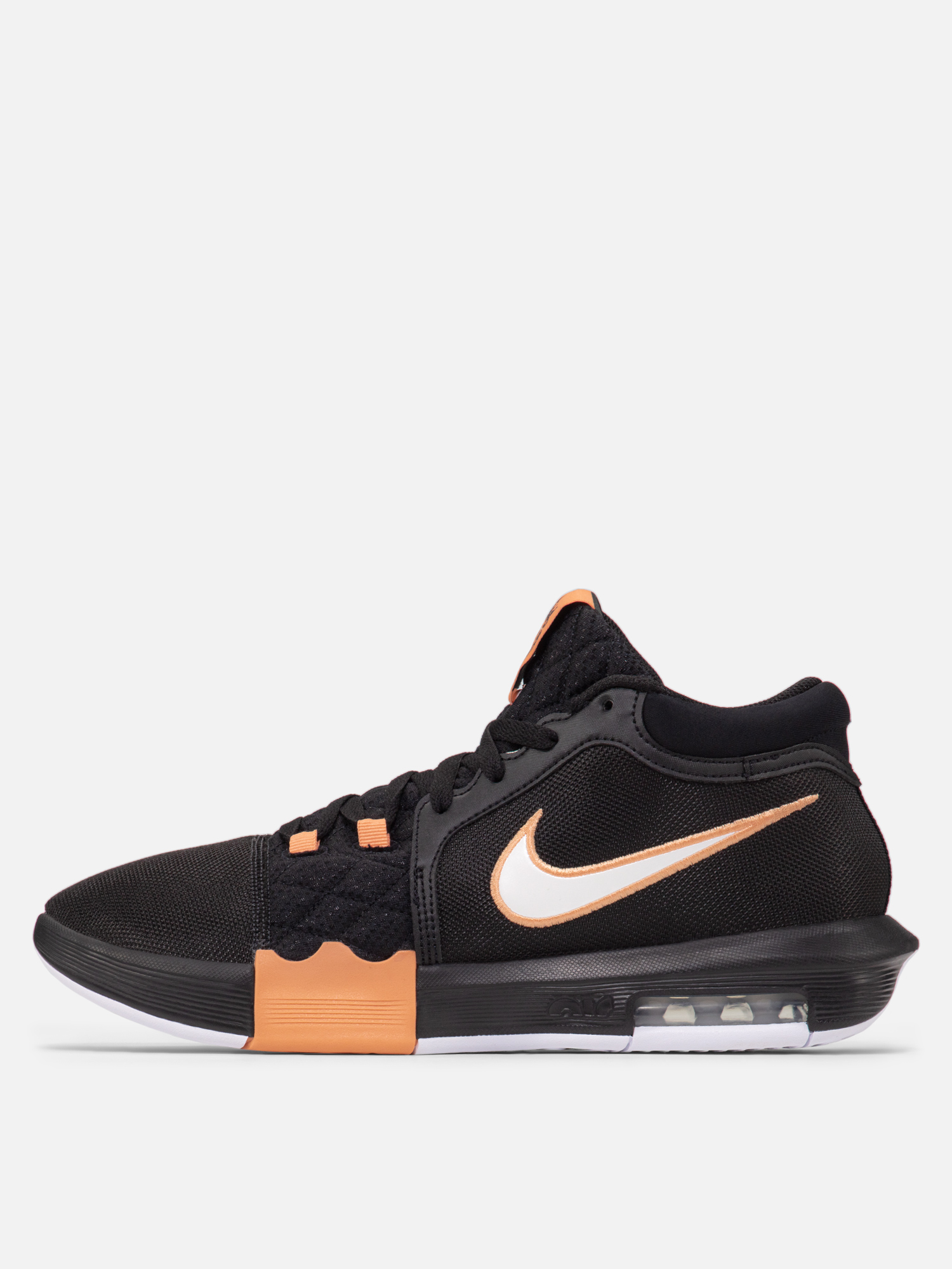 Nike LeBron Witness 8 Black Apricot Agate White HQ2139 001 Men\'s 10 Lebron Witness VIII Basketball Shoes HQ2139-001, Black  main image 4