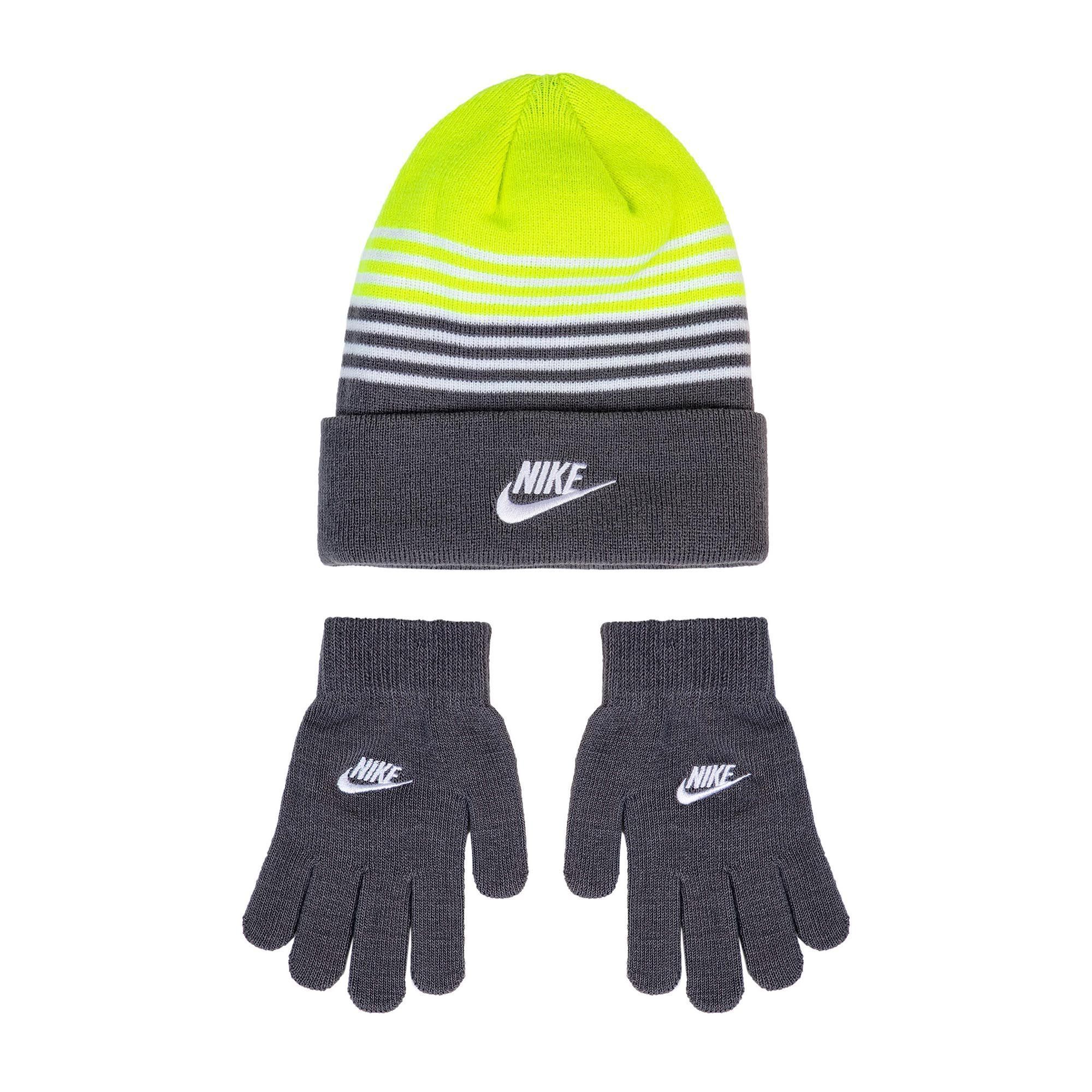 Шапка и перчатки Nan Striped Beanie & Glves Set Nike
