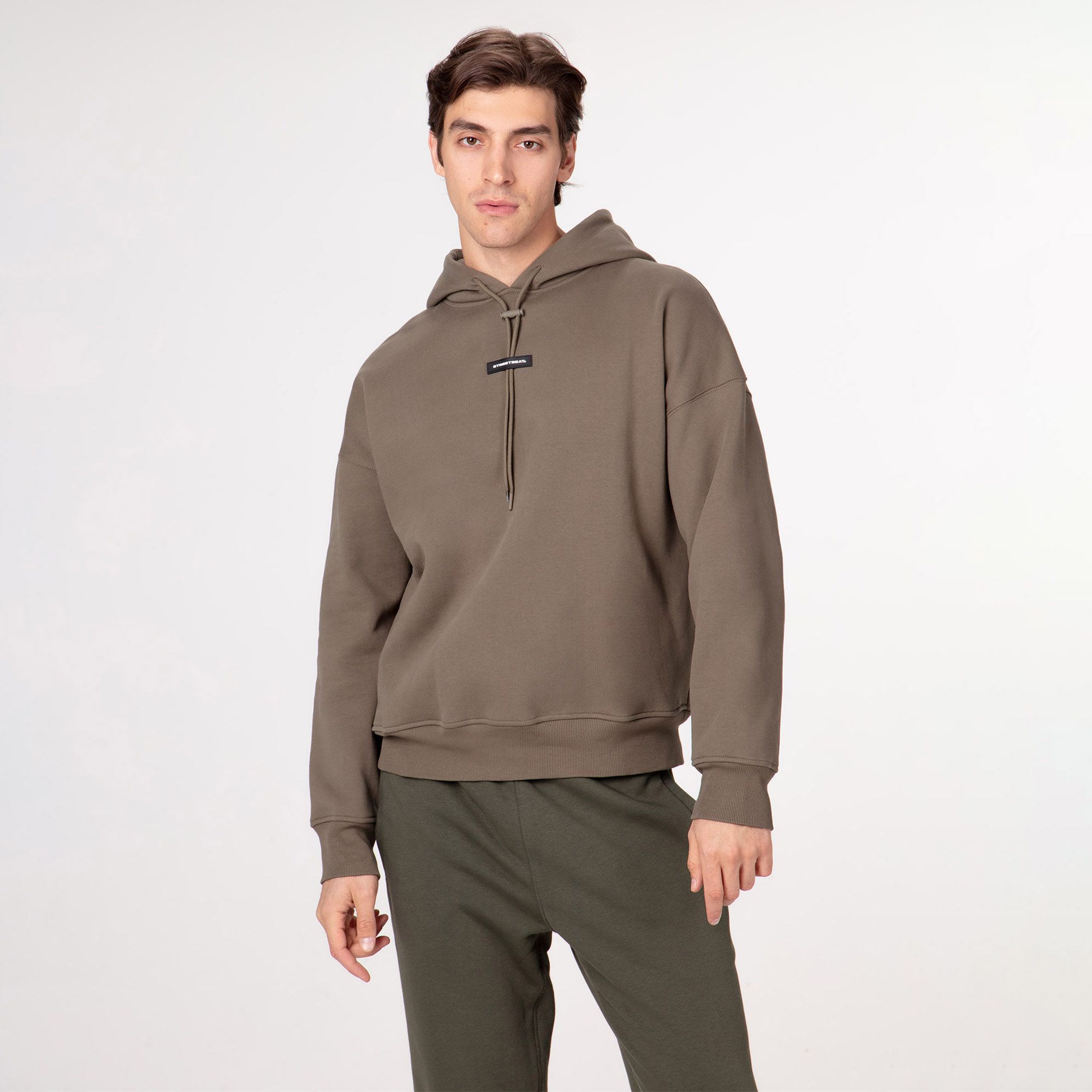 Мужская худи STREETBEAT Oversize Side Pockets Fleece Hoodie