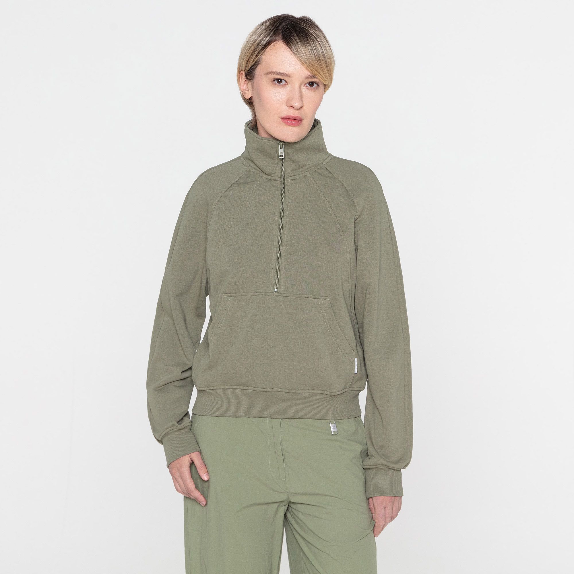 Женская толстовка STREETBEAT Half Zip Reglan Crew French Terry