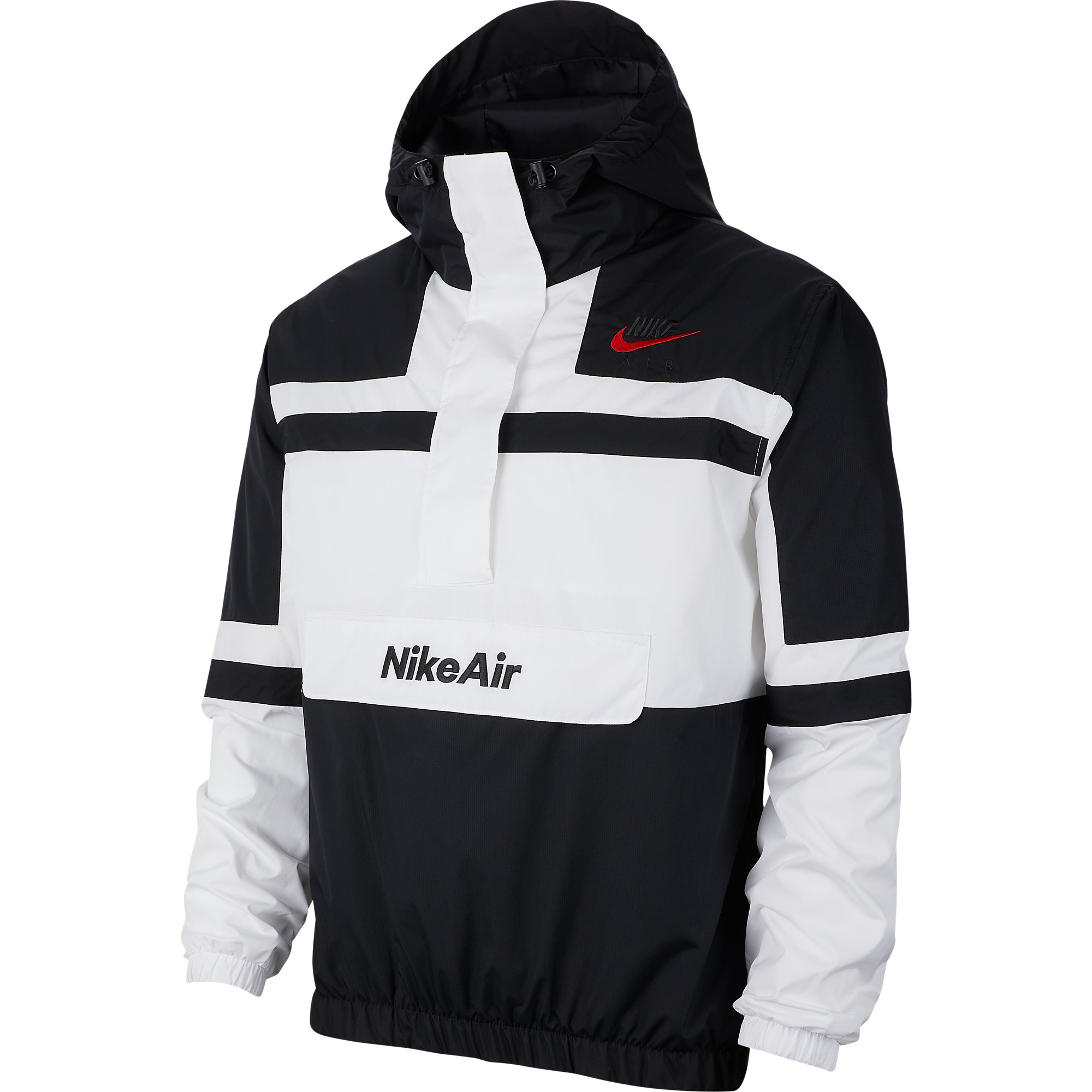 nike air jacket red and black