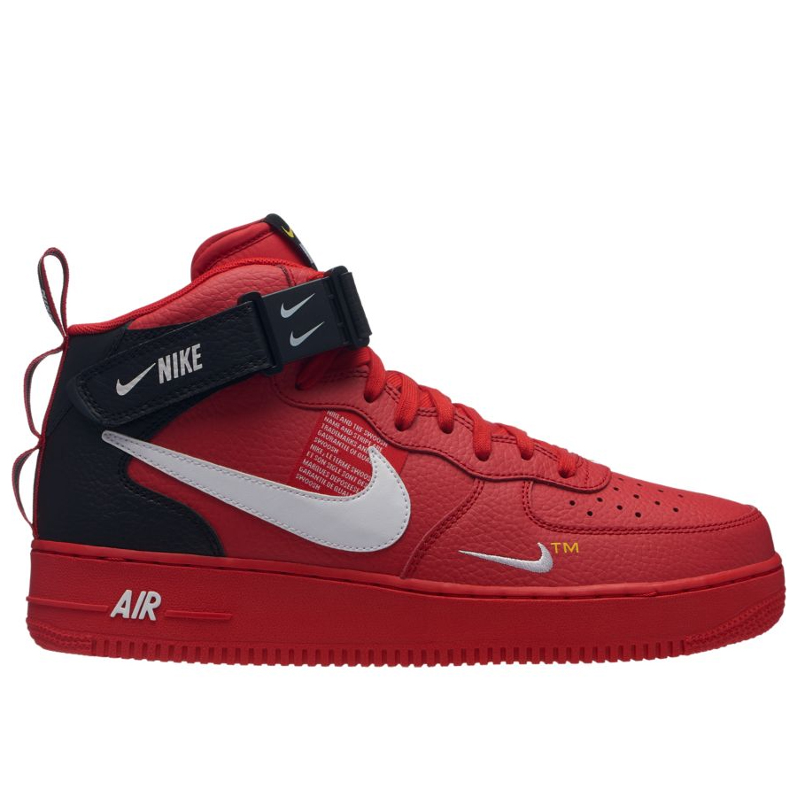 air force 1 mid white red