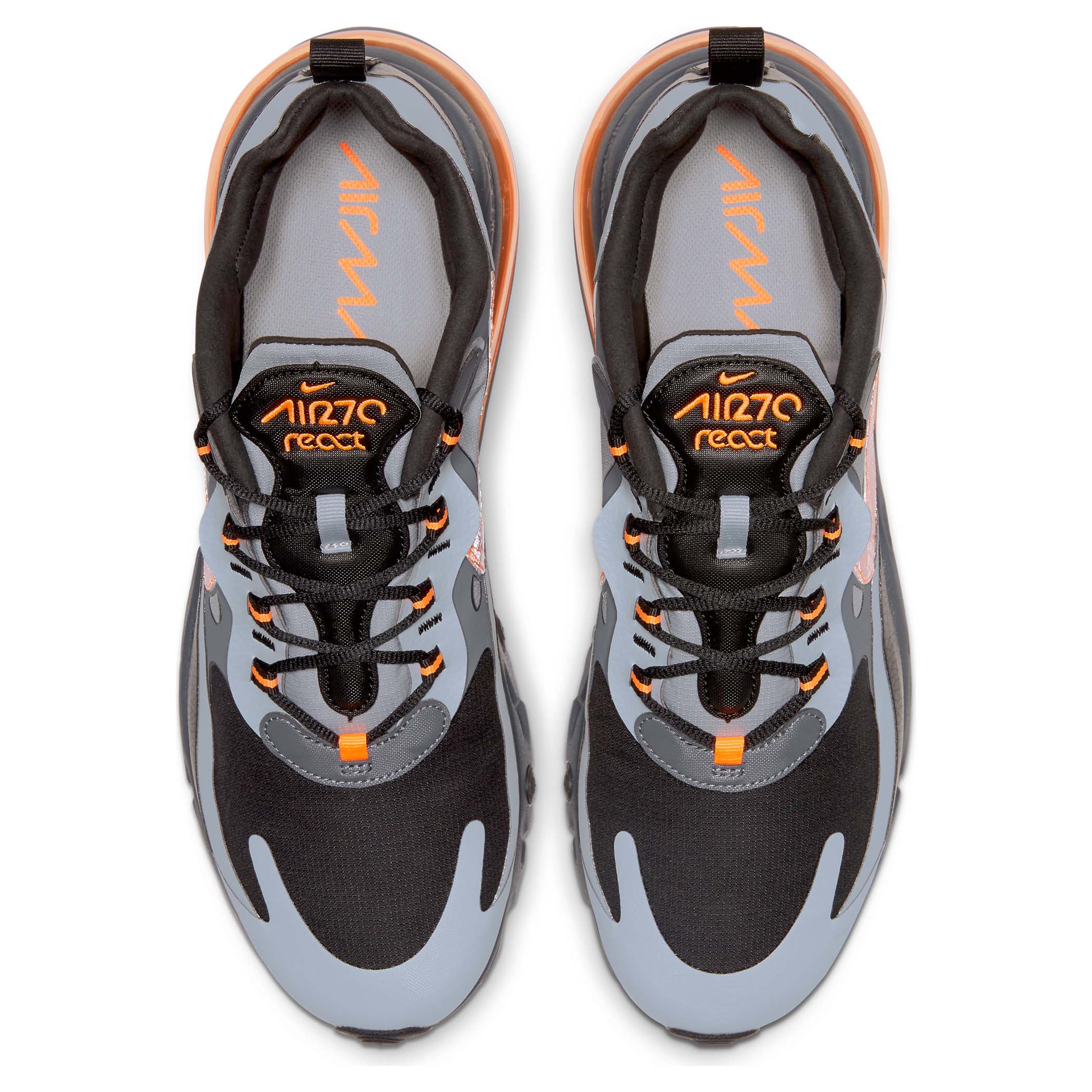 grey and orange air max 270