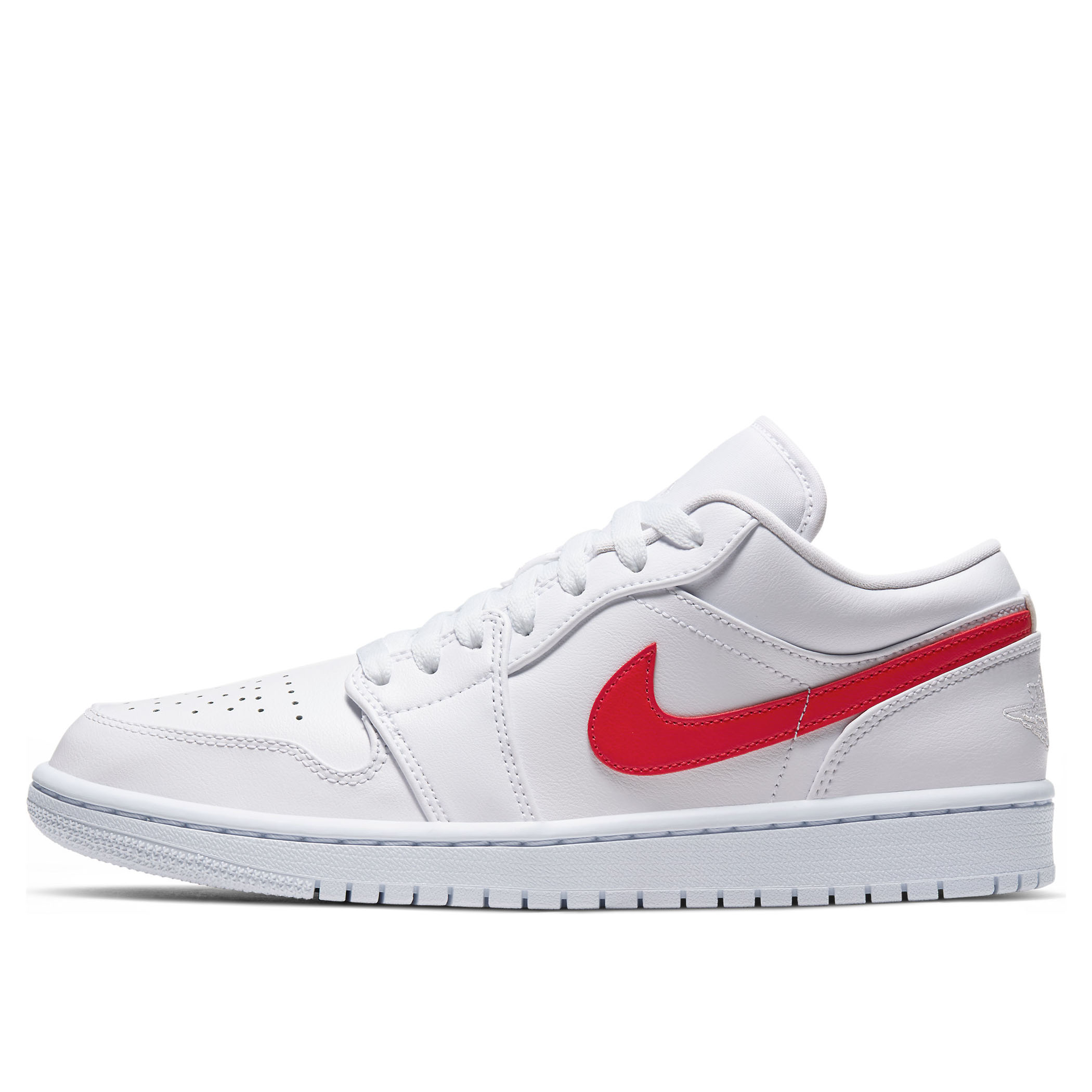 red and white aj1 low