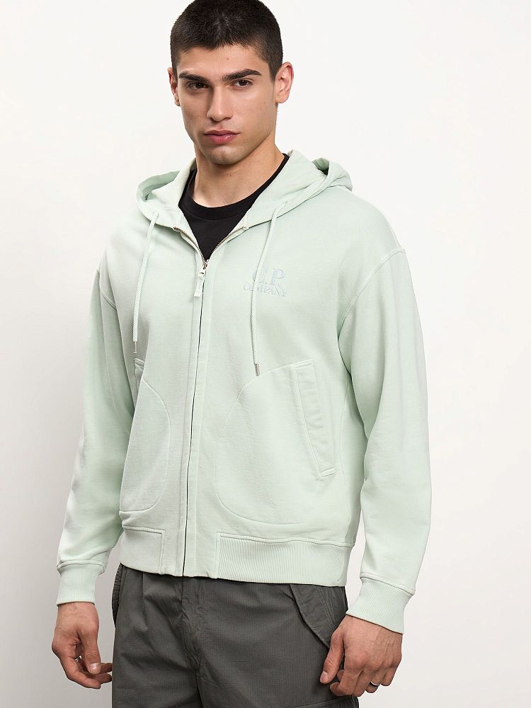 Толстовка Diagonal Fleece Boxy Zip Hooded Sweatshirt C.P. Company